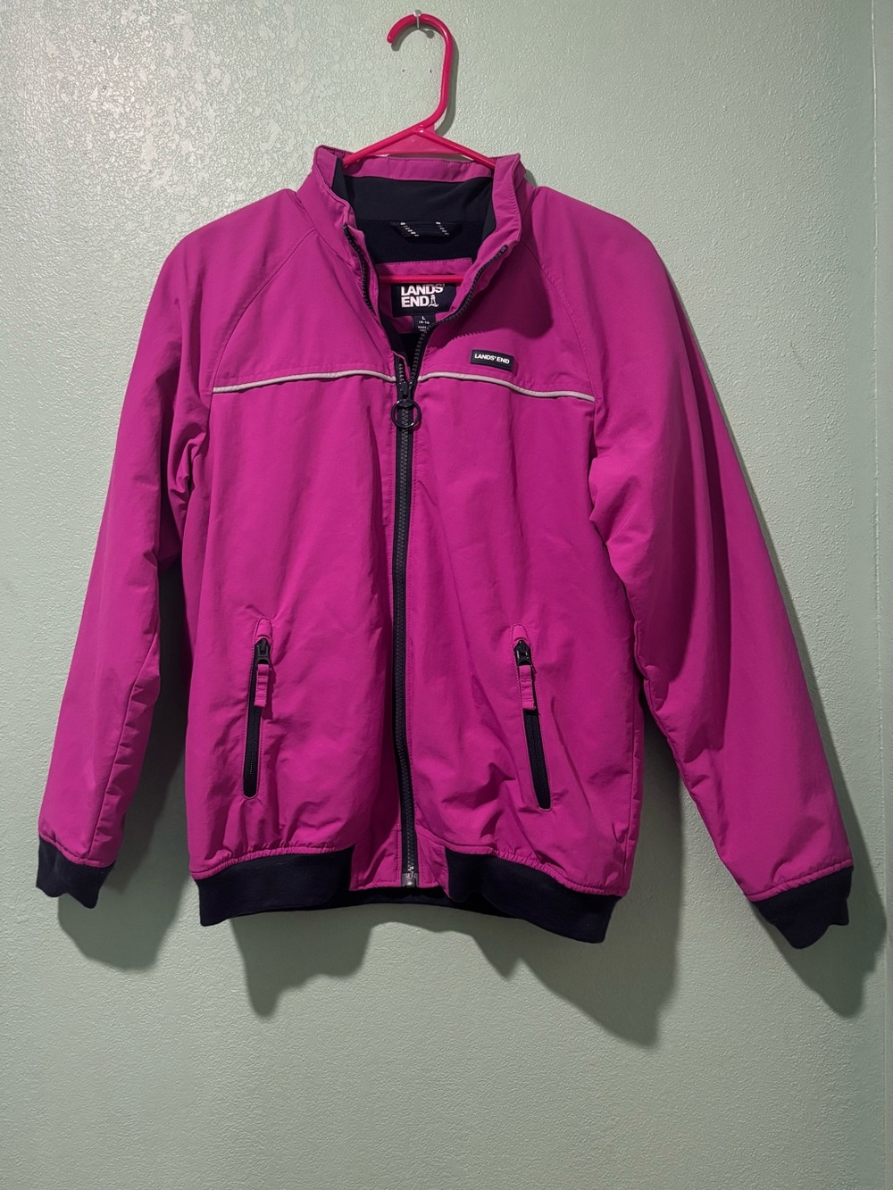 Lands' End Kids' Magenta Softshell Puffer Jacket